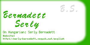 bernadett serly business card